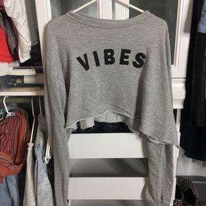 Vibes crop top hoodie